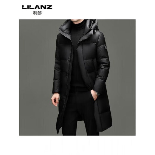LILANZ Autumn and Winter New Graphene Long Down Jacket Men's Bread Jacket Extremely Cold Warm Over-the-Knee Jacket 14XL (190)