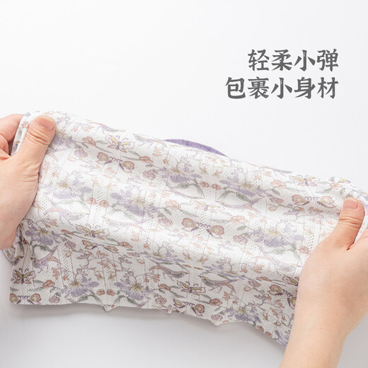 Wooden cotton baby girl short-sleeved jumpsuit summer thin baby cute floral princess style romper breathable national style off-white/diefeihualing 59cm