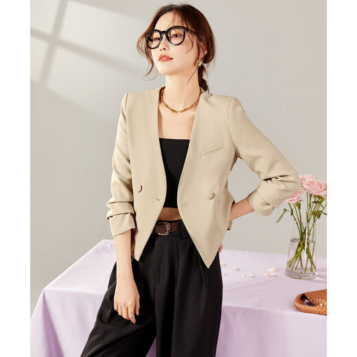 TERRE BLEUE Small Suit Women's 2026 Spring and Autumn New Style Commuting Short Suit Jacket Women's Loose Versatile Slim Top