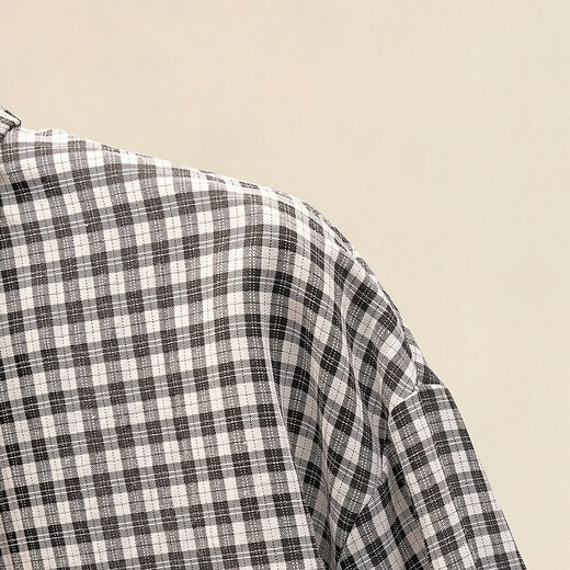 Cypress lapel long-sleeved plaid shirt for women 2026 spring new style fashionable commuting simple single-breasted shirt