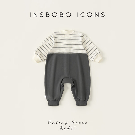 INSBOBO baby clothes 2026 spring new style baby boy's coveralls baby jumpsuits spring clothes trendy gray free accessories with order 66cm