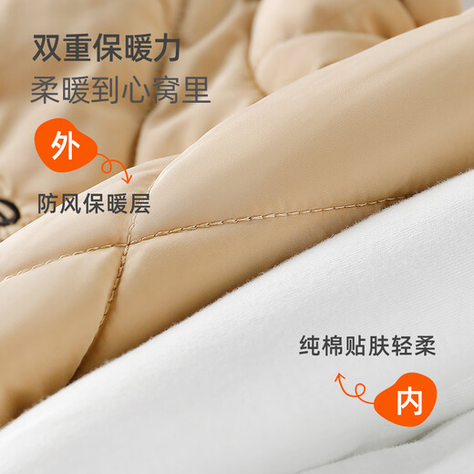 Yishuang'er baby clothes winter clothing newborn girl plus velvet quilted warm jumpsuit full moon 100 days hooded sweatshirt winter black 80cm