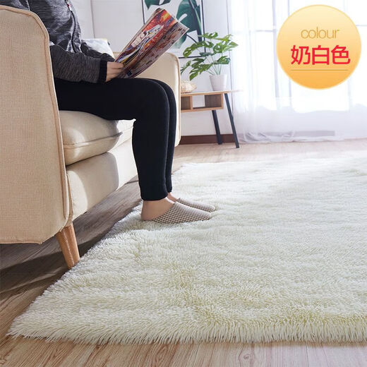 Carpet bedroom living room 2025 new style bedside blanket high-end no-wash wipeable carpet floor mat room coffee table thickened tie-dye water gray 100cm*200cm bedside