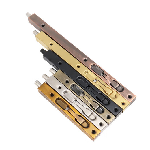 Xu ordered double door concealed latch wooden door extended stainless steel door latch security door sub-door double door concealed latch 304 6 inches = 150mm brushed color