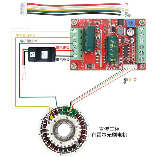 BLDC three-phase brushless DC Hallless motor controller PWM brushless motor ESC driver board PLC DC7-24V200 DC9-60V400W brushless with Hall