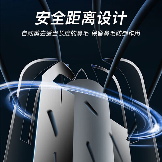 CHIGO Electric Nose Hair Trimmer Men's Nose Hair Shaving Device Men's Rechargeable Nose Hair Trimming Scissors for Women Upgraded Rechargeable 2-in-1 Standard (With Eyebrow Trimmer Head) + 1 Blade | Blue