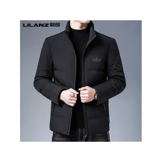 利郎（LILANZ）男装立领羽绒服冬季新款白鸭绒轻薄休闲男士加厚保暖外套 卡其色 L (175) 码(建议130-145斤)