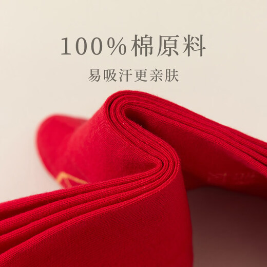 Athletic couple men's and women's red socks pure cotton winter 2026 new year of the horse animal year gift mid-length socks men's SM050A red*4_cotton*7A*deodorant one size fits all