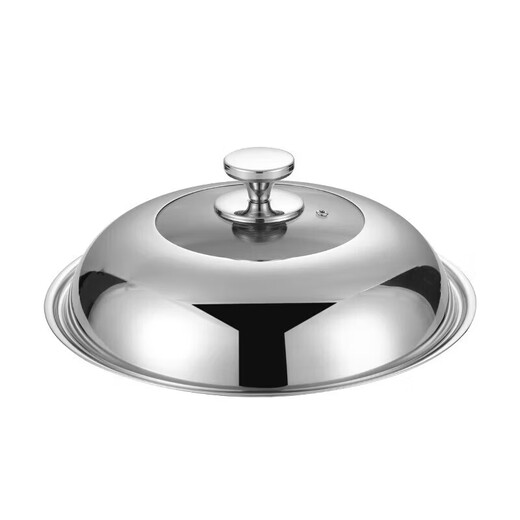 Sungsa Japanese high-arch pot lid 32 large 34-inch visual tempered glass household can stand stainless steel cooking with high temperature resistance pure steel handle 34cm