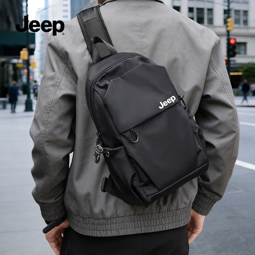 JEEP men's crossbody bag large capacity casual shoulder bag ipad mobile phone bag work commuting travel outdoor cycling chest bag