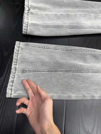 Shelley Jones nostalgic blue bias-cut velvet jeans men's autumn and winter thickened straight boot-cut pants American retro vibe scimitar pants nostalgic blue plus velvet L Recommended 100-120Jin Jin equals 0.5 kg