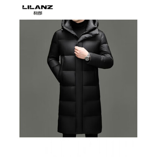 LILANZ Autumn and Winter New Graphene Long Down Jacket Men's Bread Jacket Extremely Cold Warm Over-the-Knee Jacket 14XL (190)