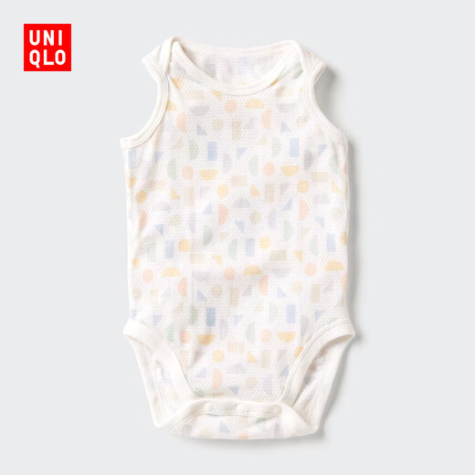 Uniqlo Infant Joy of Print Mesh Hip Cover/Sleeveless 1-piece Jumpsuit 473721 473721/01 Milky White 70cm