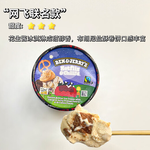 BEN & JERRY S USA Ben & Jerry's Ice Cream Netflix Co-branded Large Bucket Ice Cream 465ml Family Pack Ice Cream