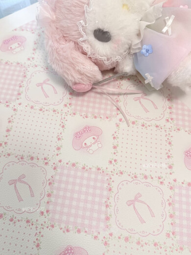 Shantou Lincun Melody Cute Cartoon Insulated Table Mat Waterproof and Oil-proof Tablecloth Student Girly Desk Mat High-Looking Bow Ribbon Melody 50x100cm