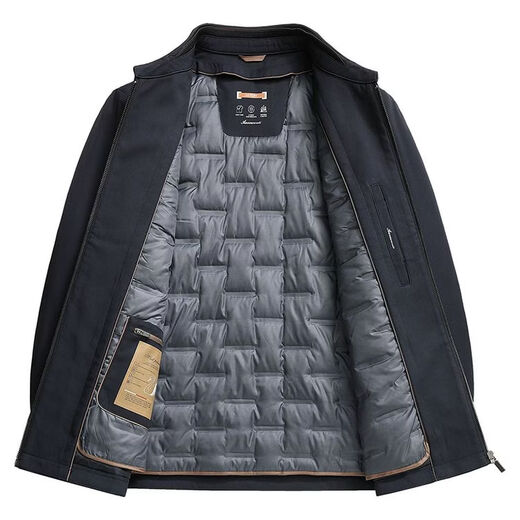 Snow Flying (SNOWFLYING) High-end Lightweight Down Jacket Men's Short Style 2025 Autumn and Winter New Business Executive Down Jacket Warm Jacket Dark Blue 3XL Men's Style 2025 New Style Recommended 175-190Jin Jin is equal to 0.5 kg