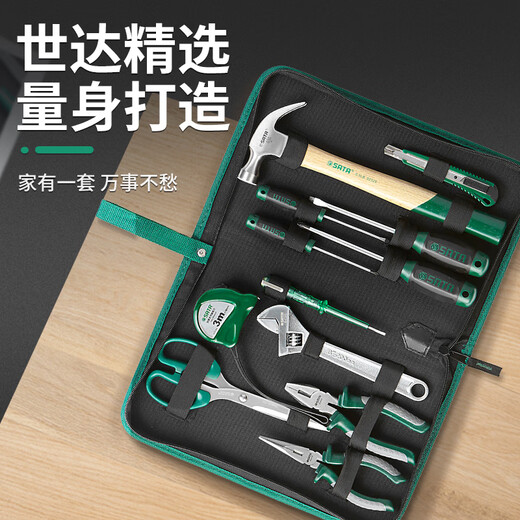 SATA household pliers screwdriver spanner pen repair tool set 12-piece tool set DY06018