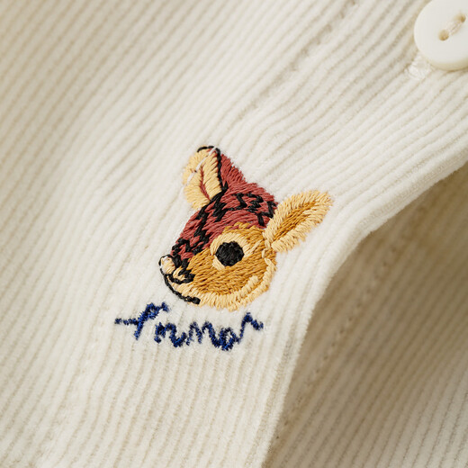 Inman Simple Commuting Long Sleeve Shirt Women's 2025 Autumn Embroidered Casual Corduroy Layer Shirt Beige M