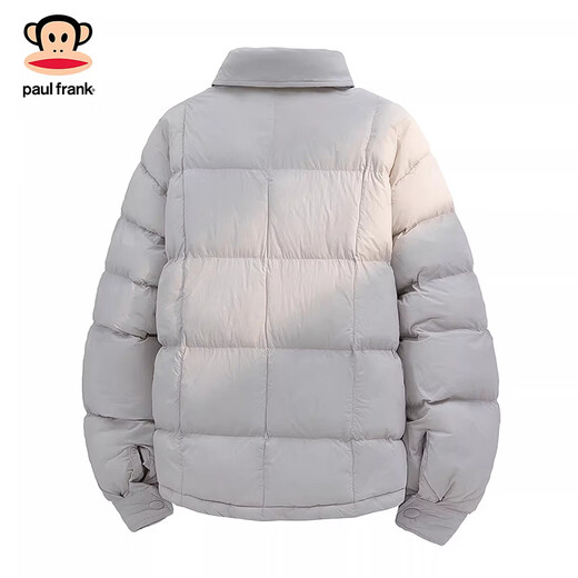 大嘴猴（paul frank）日系简约休闲羽绒服男士2026年春季新款宽松保暖防寒时尚百搭上衣 黑色 【90%白鸭绒】 M 【建议90-125斤】
