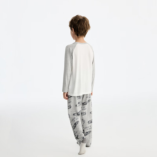 AIMER KIDS AIMER Children's Antibacterial Home Clothing Boys and Girls Pullover Long Sleeve Pajamas/Long Pajama Pants Tops - Street Racing 140 (55-70Jin Jin is equal to 0.5kg)
