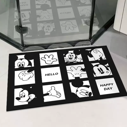 Yusenyi Cartoon Mickey Bathroom Toilet Floor Mat Bathroom Door Strong Water Absorption Quick-Drying Diatom Mud Non-Slip Soft Home DY Mickey Dream A Diatom Mud Floor Mat 40x60cm (environmentally friendly and odorless)