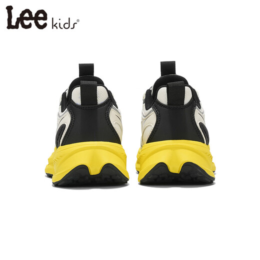 LEE KIDS children's sports shoes, men's and women's running shoes, 26 spring new running shoes, non-slip and wear-resistant casual shoes, white and black 26, inner length 17.3cm, suitable for feet 16.3-16.8cm long