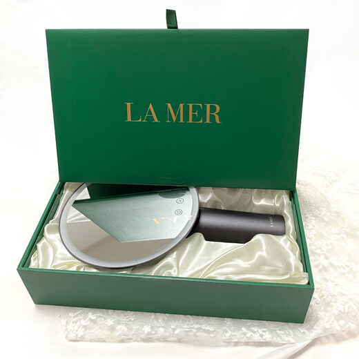 Cosmetic mirror desktop LED with light desktop Internet celebrity sun mirror fill light dressing light mirror gift Dyson gray (gift box + shopping bag + 5x magnification magnetic mirror)