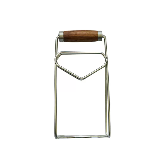 Yusenyi plate household bowl clamp kitchen jacquard pear wood stainless steel clamp 304 steaming vegetable steamer artifact anti-scalding hand clamp rosewood anti-scalding clamp 1