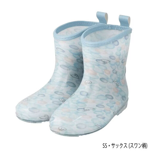 MIKIHOUSE Toddler Shoes Rapochet Rain Boots (15cm-20cm) Children's Long Boots Rain Shoes Waterproof Japan Direct Mail LK Light Pink (Swan Pattern) 16cm (6.4)