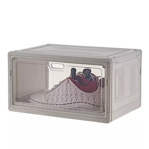 Yusenyi transparent folding plastic box shoe box shoe storage box flip cover single-pack sneakers dust-proof household installation-free wardrobe blue shoe box blue shoe box
