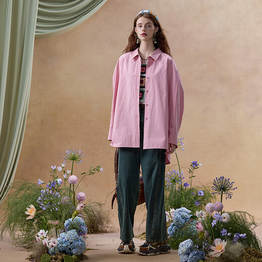 Wancaoyi (wancaoyi) 2026 spring new shirt C52732511 tender pink XS