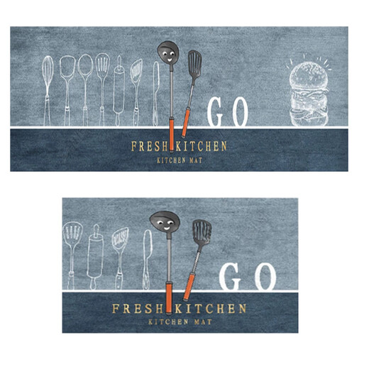 Fantasy Kitchen Floor Mat Home Door Mat Cartoon Room Bathroom Bathroom Toilet Non-Slip Water-Absorbent Foot Mat Easy Care Xiaoyu Kitchen Customized