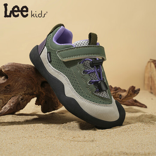 LEE KIDS children's sports shoes men's and women's running shoes 26 spring new running shoes non-slip wear-resistant casual shoes military green 26 inner length 17.0cm suitable for feet 16.0-16.5cm long
