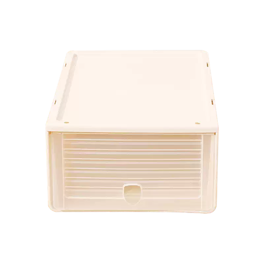 Yusenyi home superimposed transparent flip-top shoe box storage box shoe cabinet plastic moisture-proof device shoe drawer type slanted shoe box (single package beige) slanted shoe box (single package beige)