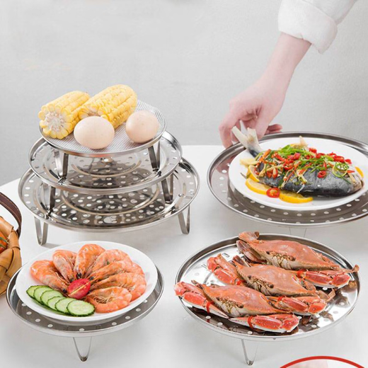 Yusenyi stainless steel steaming tray steamer household steamer grate kitchen steaming grid steamed bread steaming rack 18cm steaming tray stainless steel practical