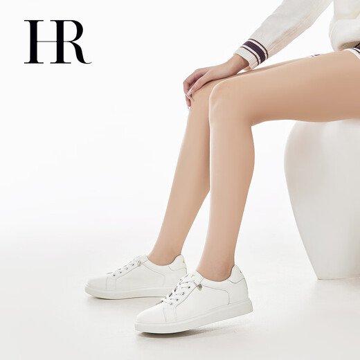 HR Helena women's shoes 2026 spring new fashion versatile commuter sneakers casual and comfortable genuine leather white shoes white 35
