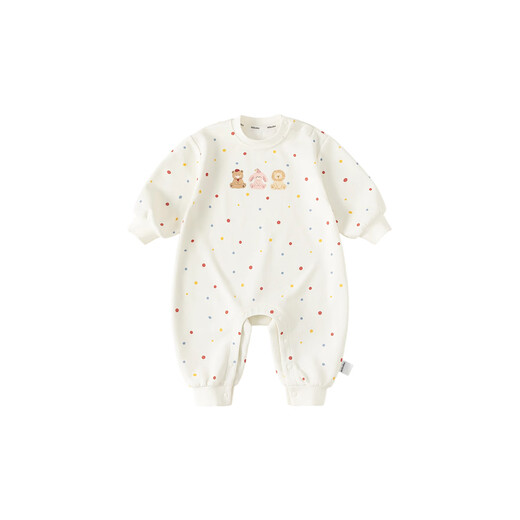 INSBOBO baby clothes 2026 spring new baby jumpsuits for girls, spring and autumn baggy clothes, spring clothes, colorful dots on the bottom 66cm 66