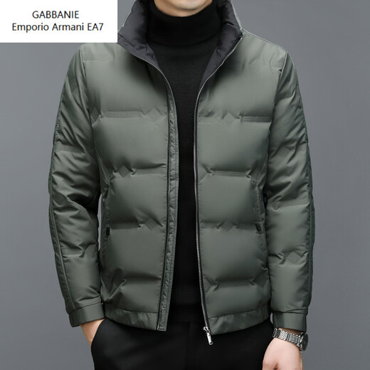 Emporio Armani EA7 Armani winter new men's stand-collar cold-proof down jacket national standard 90 white duck down windproof, cold and anti-run down down khaki M 170