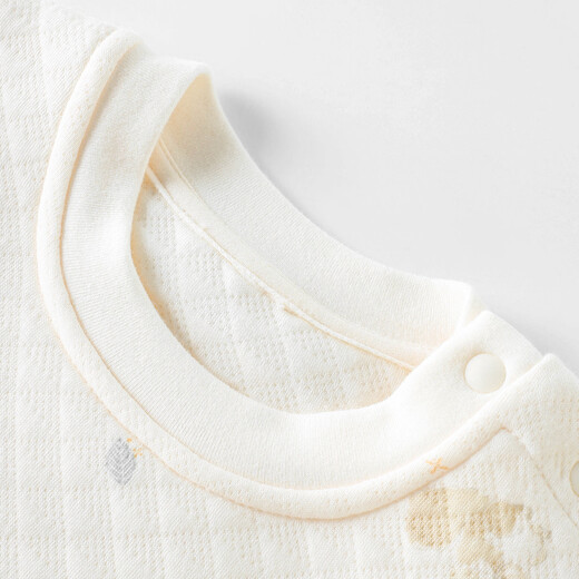 GARDEN CITY baby three-layer thermal underwear autumn and winter pure cotton high-waisted large PP pants for boys and girls, thickened autumn clothes and autumn pants, milky apricot color, suitable for wear above 18 degrees, 73 cm 8-10kg丨Choose the fit according to your height