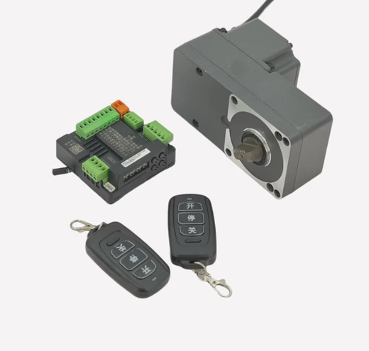 Control panel intelligent windproof and anti-pinch 24V DC brushless advertising door motor 90 door opener brushless DC round shaft motor separate motor