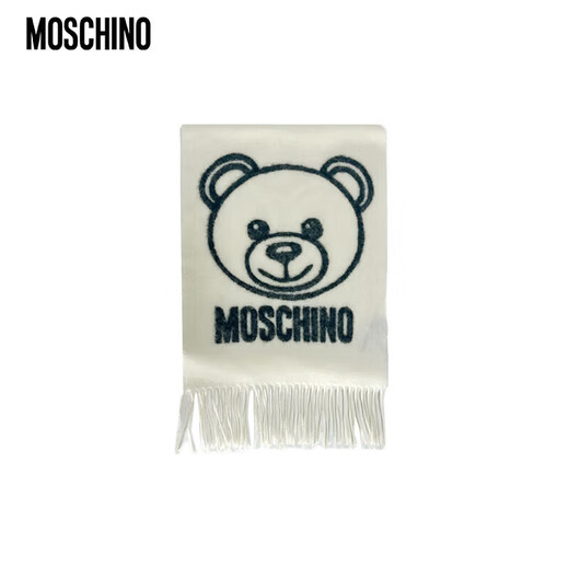 MOSCHINO scarf for women bear pattern scarf Christmas gift for girlfriend beige