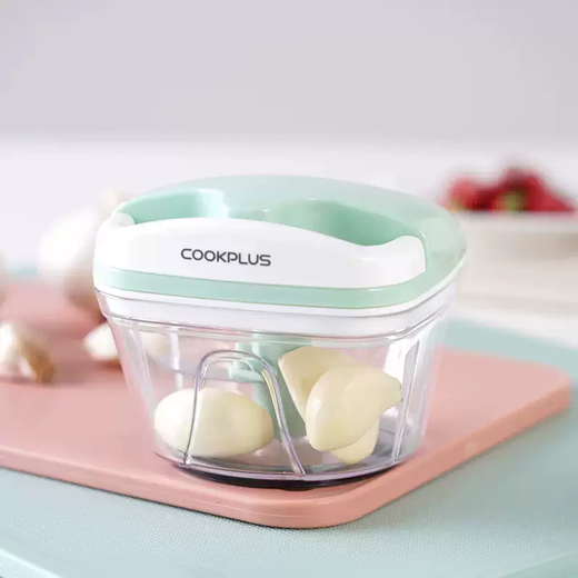 Yusenyile cooking household buckle manual crushing buckle mixer small garlic pepper ginger dumpling stuffing transparent bowl CKS317900ml 5 blades