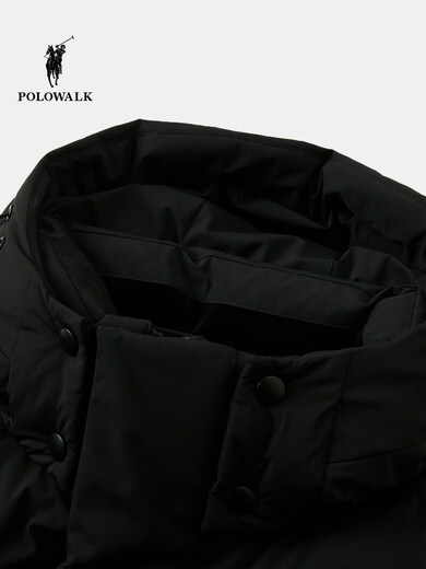 POLOWALK Men's Down Jacket 2025 Winter New Product 90 Duck Down Simple Hooded Long Down Jacket Dark Navy Filled Down Approximately 280g~392.7g M 170/M