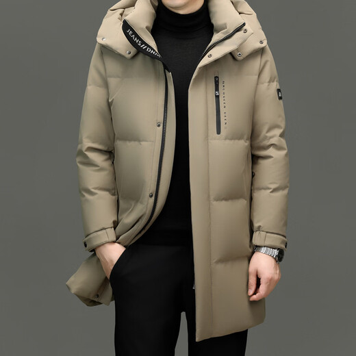 MAGIOPY轻奢侈高档品牌中长款男士羽绒服2026冬季新款中青年时尚休闲连帽 黑色 M 170