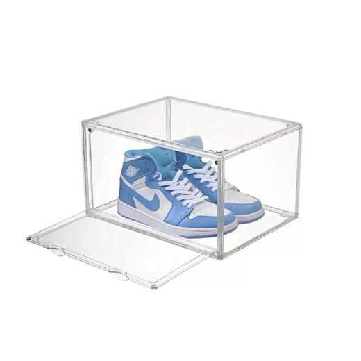 Yusenyi transparent shoe box sneaker storage display box magnetic drawer-type plastic folding shoe cabinet shoe wall 34x26x19cm vertical fully transparent front opening magnetic shoe box 30 pieces