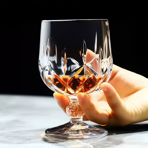 Yusenyi household high-end accessible high-end high-end crystal whiskey glass short brandy red wine glass cognac wine glass set single water drop 230ml 230ml 230 pieces single water drop 230ml