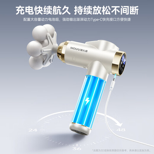 Owl multi-head fascia gun massager shoulder, neck, waist and back massager myocervical mask gun professional grade portable fitness muscle relaxation leg Mid-Autumn Festival birthday gift for parents and men, supreme fully equipped platinum, 99-speed variable speed + 9 professional massage heads + LCD digital display