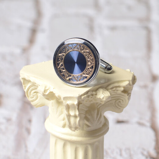 Qiyuemang sunflower color changing blue French shirt cufflinks cuff nails business men's cuff nails shirt buttons cuff buttons men and women x127_sunflower color changing blue