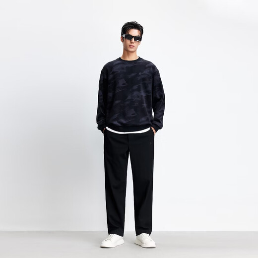 JACK&JONES men's casual pants, fashionable multi-pocket simple solid color elastic drawstring loose trousers 226114065