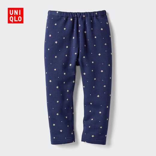 Uniqlo infant and toddler polar fleece leggings can be worn outside pants 25 autumn and winter new style 478433 69 navy blue 100